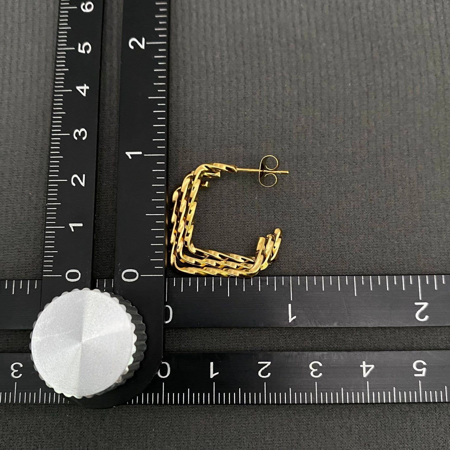 Three Layer C-Shaped Earrings