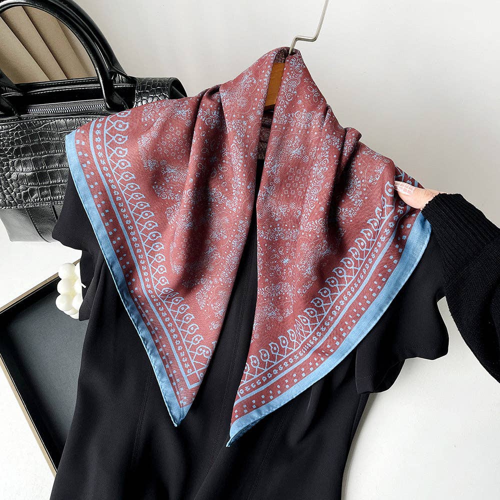 Retro Paisley Floral Scarf