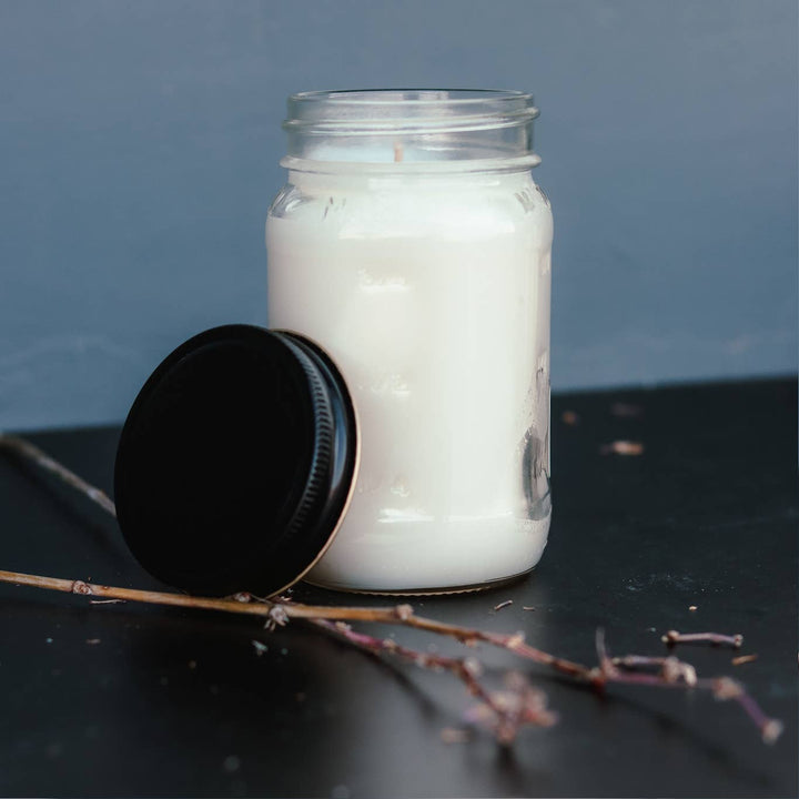 Mason Jar Soy Candle: Blackberry Bourbon