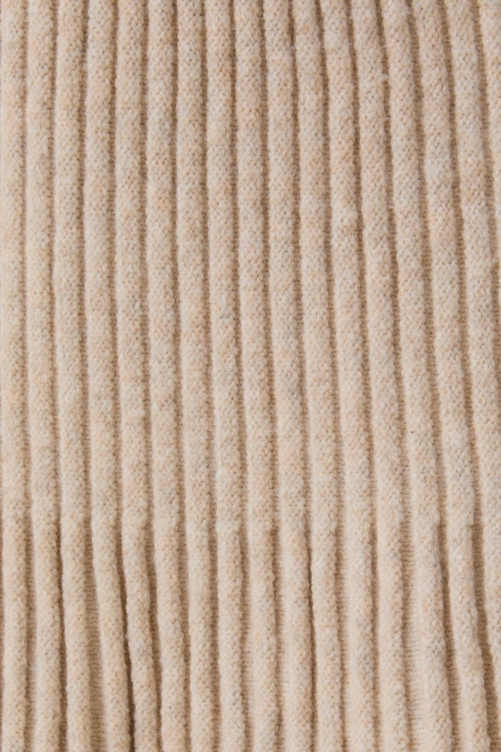 High Waist Ribbed Knit Flared Flounce Mini Skirt: OLIVE / M