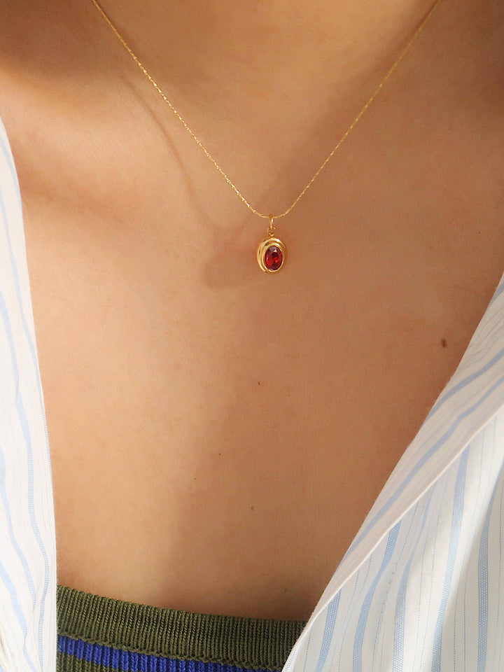 Cornelia 18K Gold Non-Tarnish Gemstone Necklace