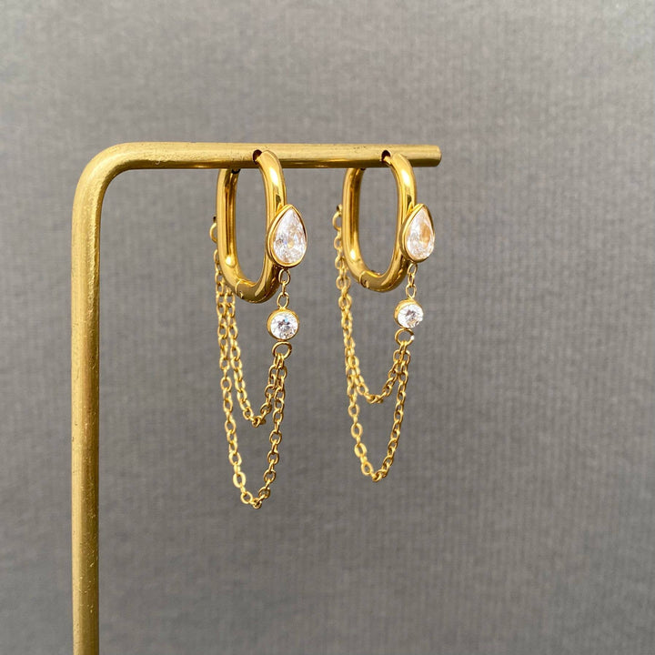 Chain fringe 18K Earrings