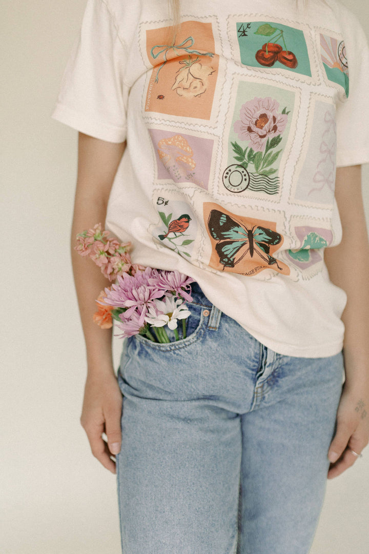 Spring Stamps Graphic Tshirt
