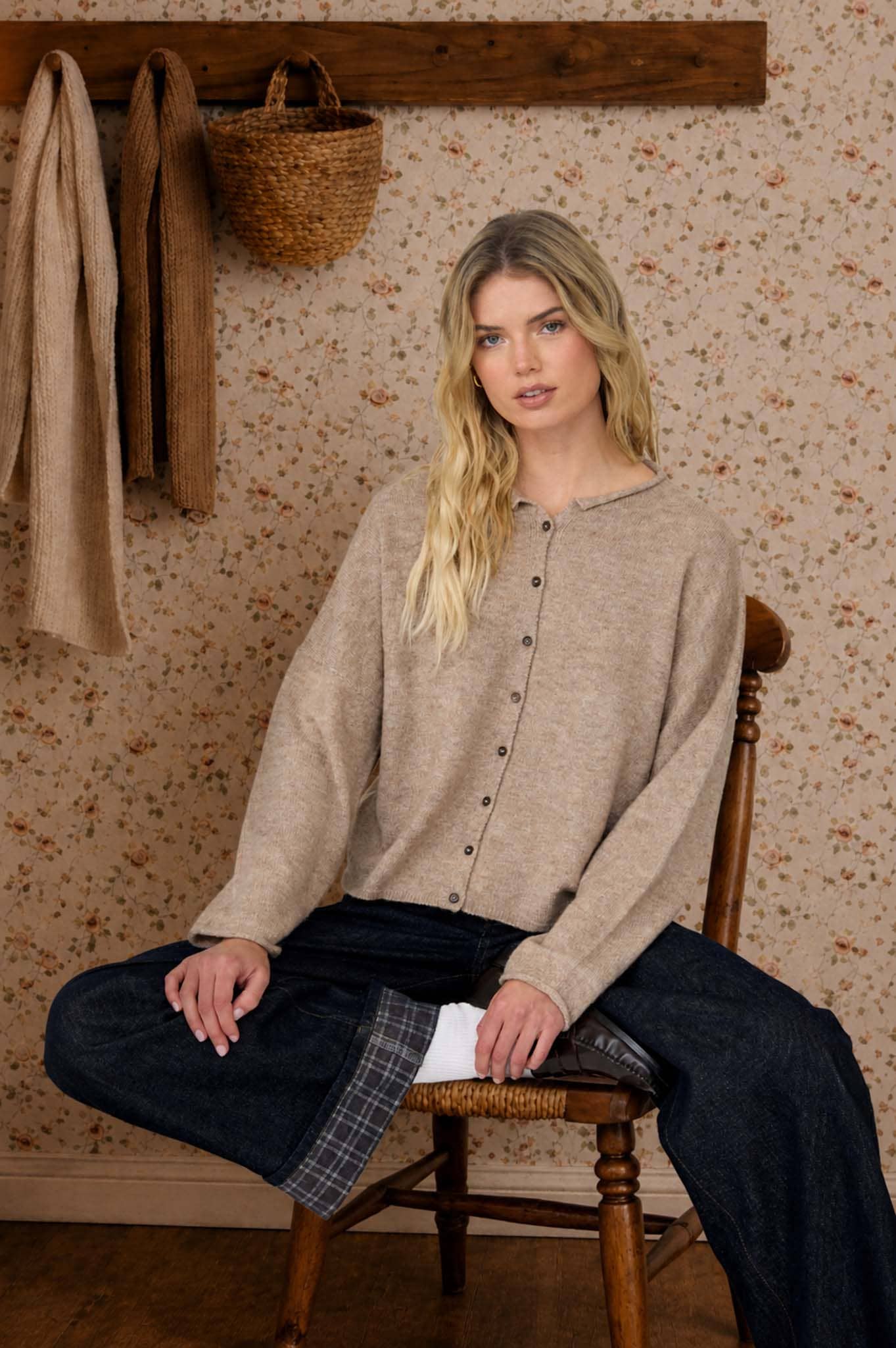Light Mocha Lightweight Knit Cardigan
