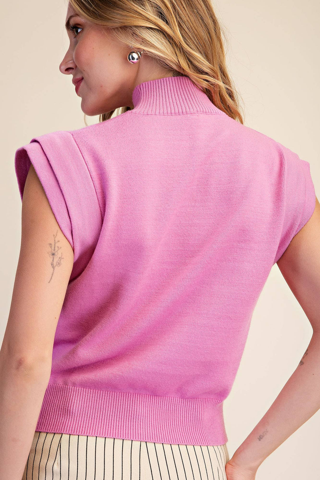 Effortless Edit Knit Top| Pink