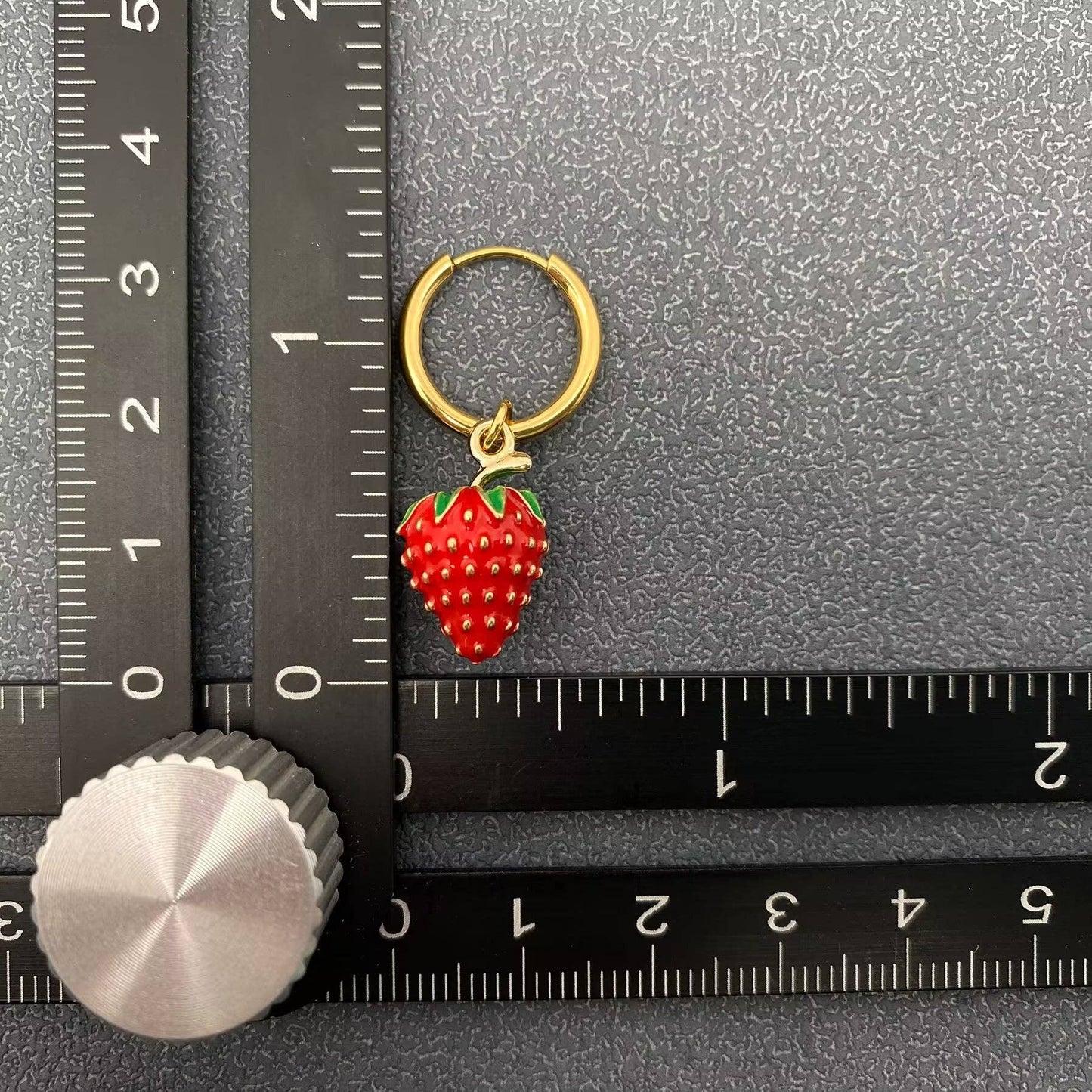 Strawberry Charm 18K Gold Plated Earrings