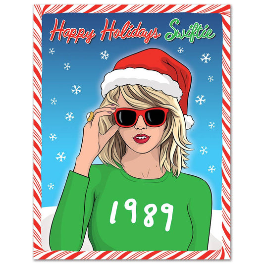 Happy Holidays Swift Santa Hat Card