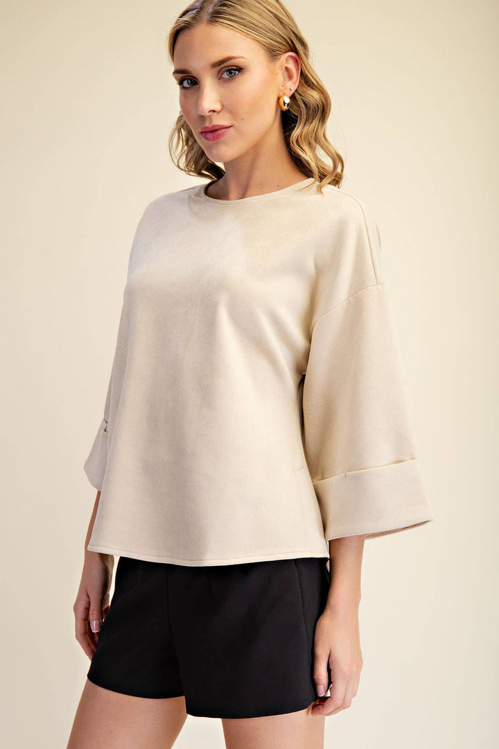 Cream Soft Spoken Top