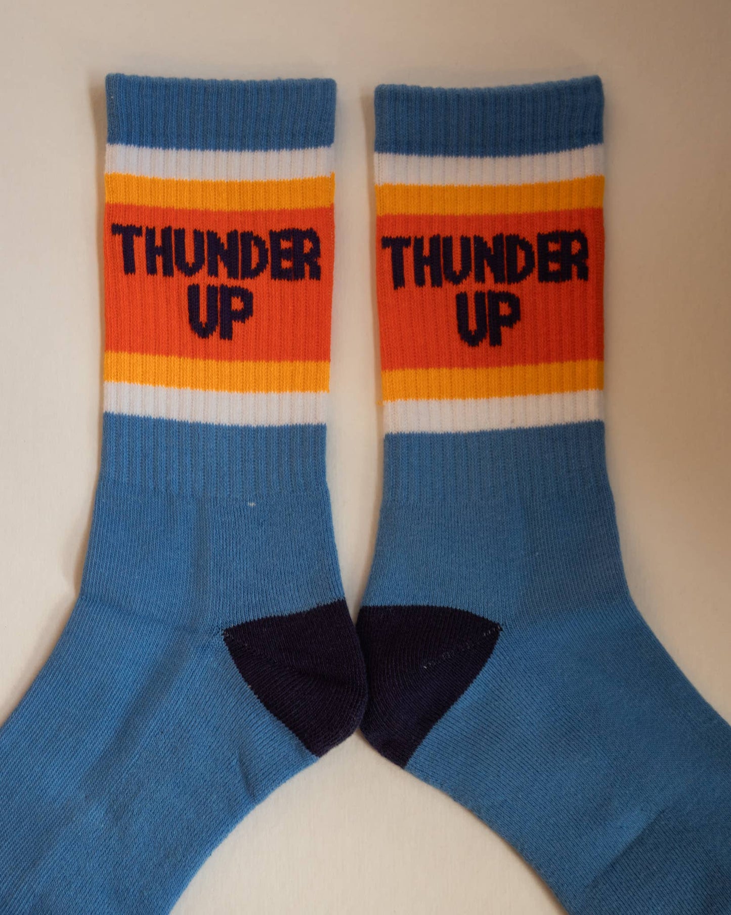 Thunder Up Ribbed Crew Socks