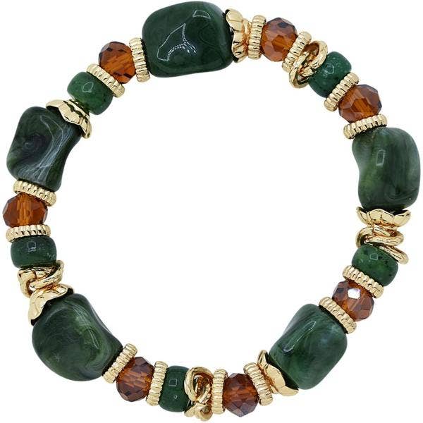 Emerald &amp; Earth Stone Bracelet