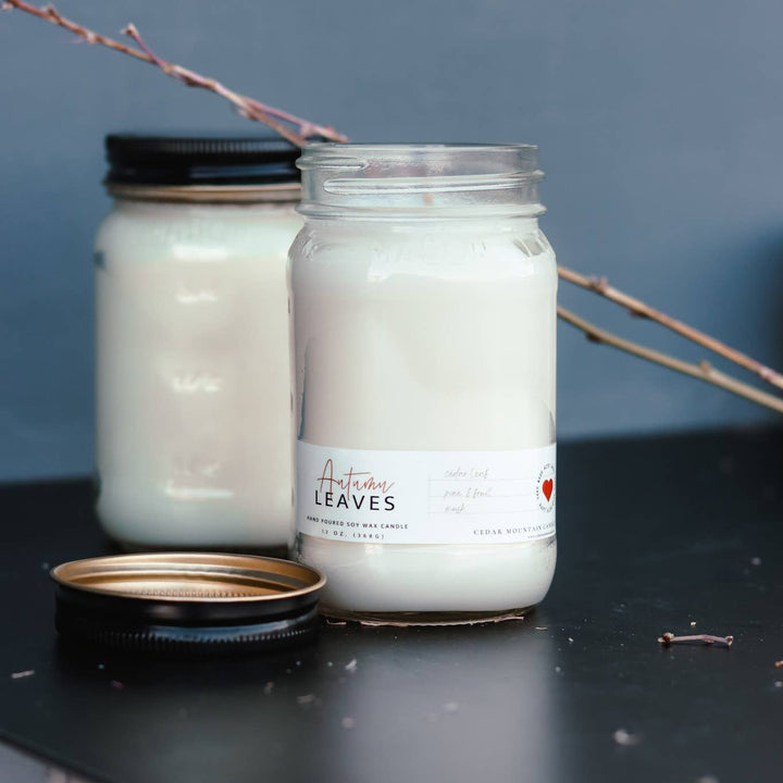 Mason Jar Soy Candle: Coastal Wind &amp; Lavender