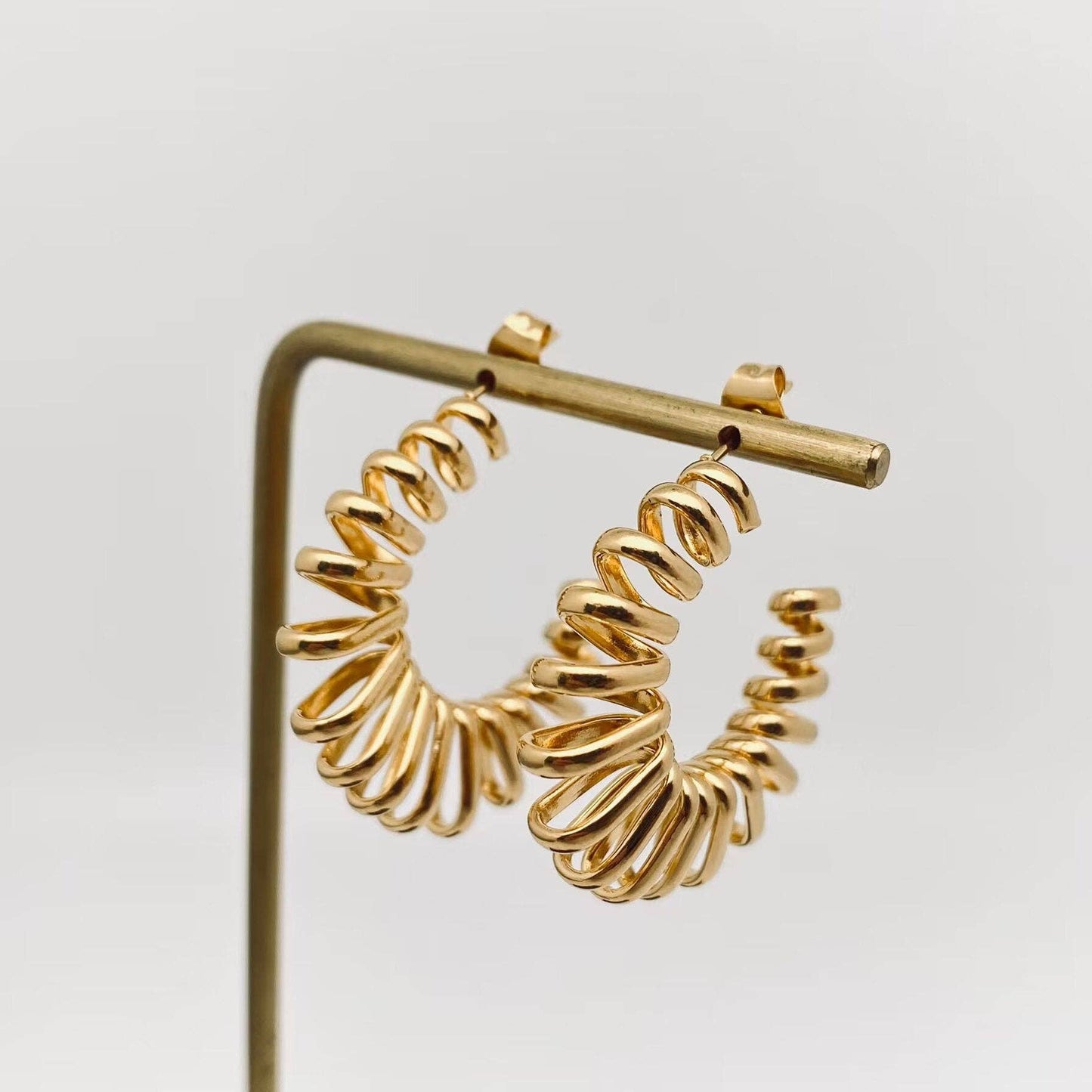 Spring Hoop Earrings