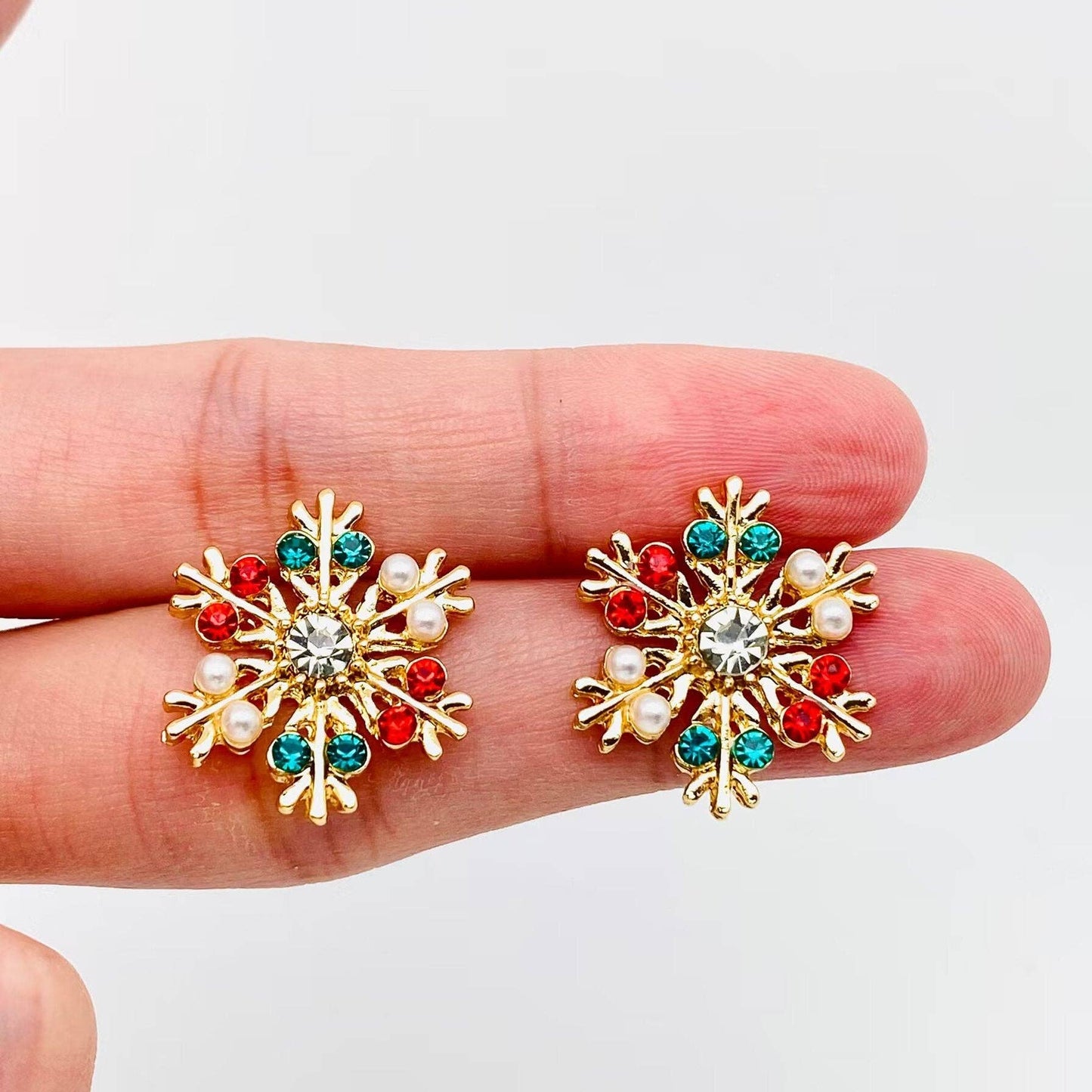 Jewel Snowflake Studs