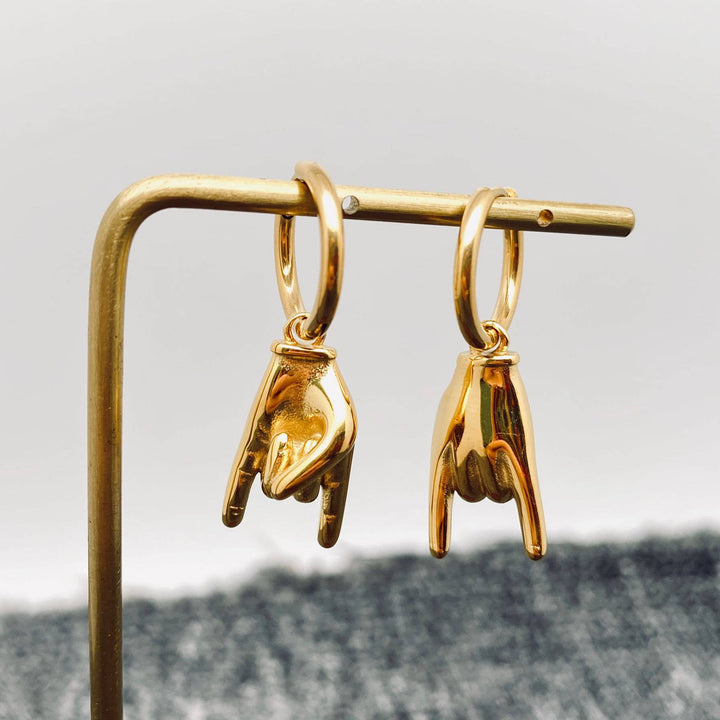 Beat Texas Huggie Earrings