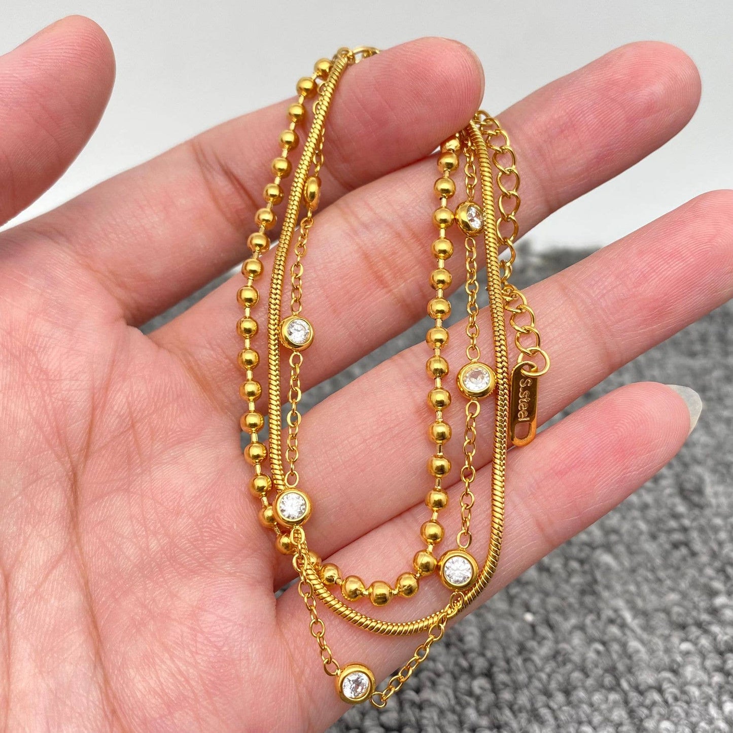 3-layer Chain Bracelet