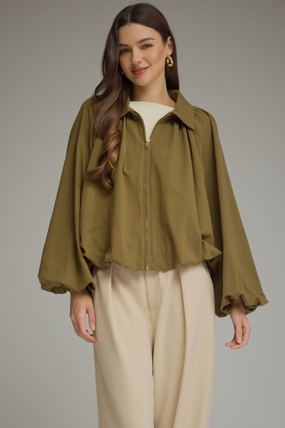 Olive Bomber Jacket