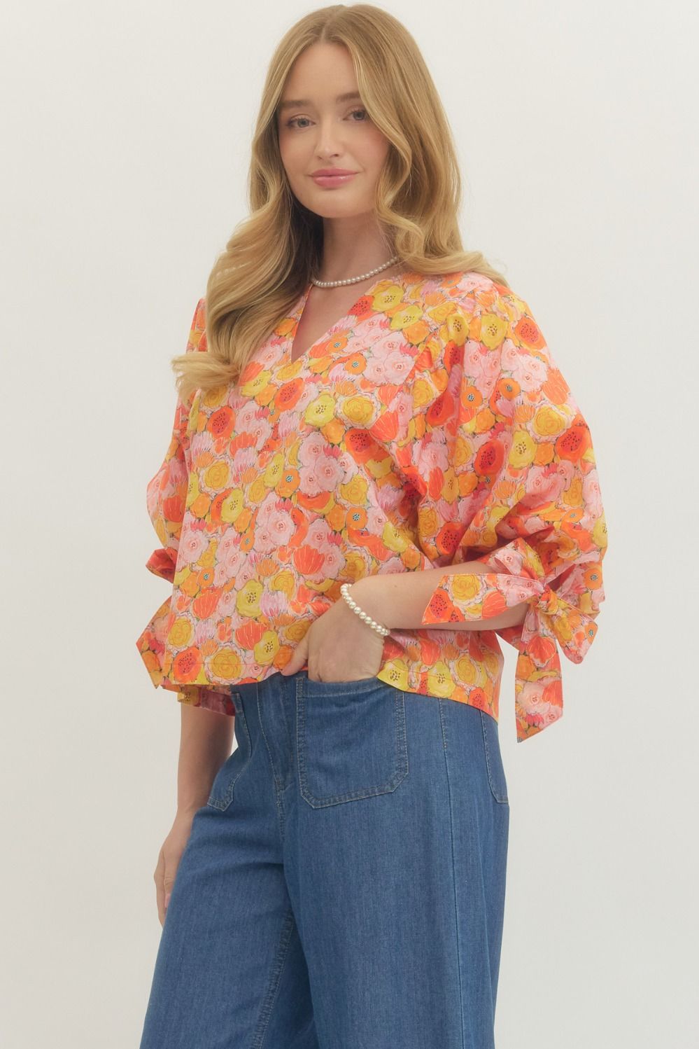 Monet Flower Blouse