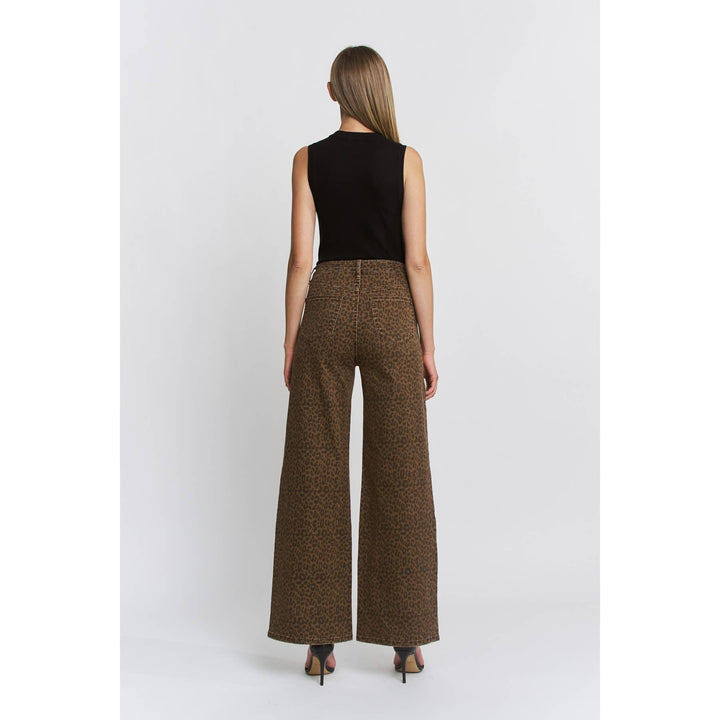 Leopard HW Wide Leg Mica Jeans