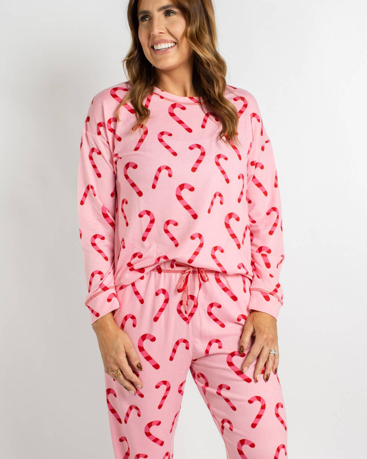 Candy Cane Wishes Lounge Set   Pink/Red     -Asst.: Medium