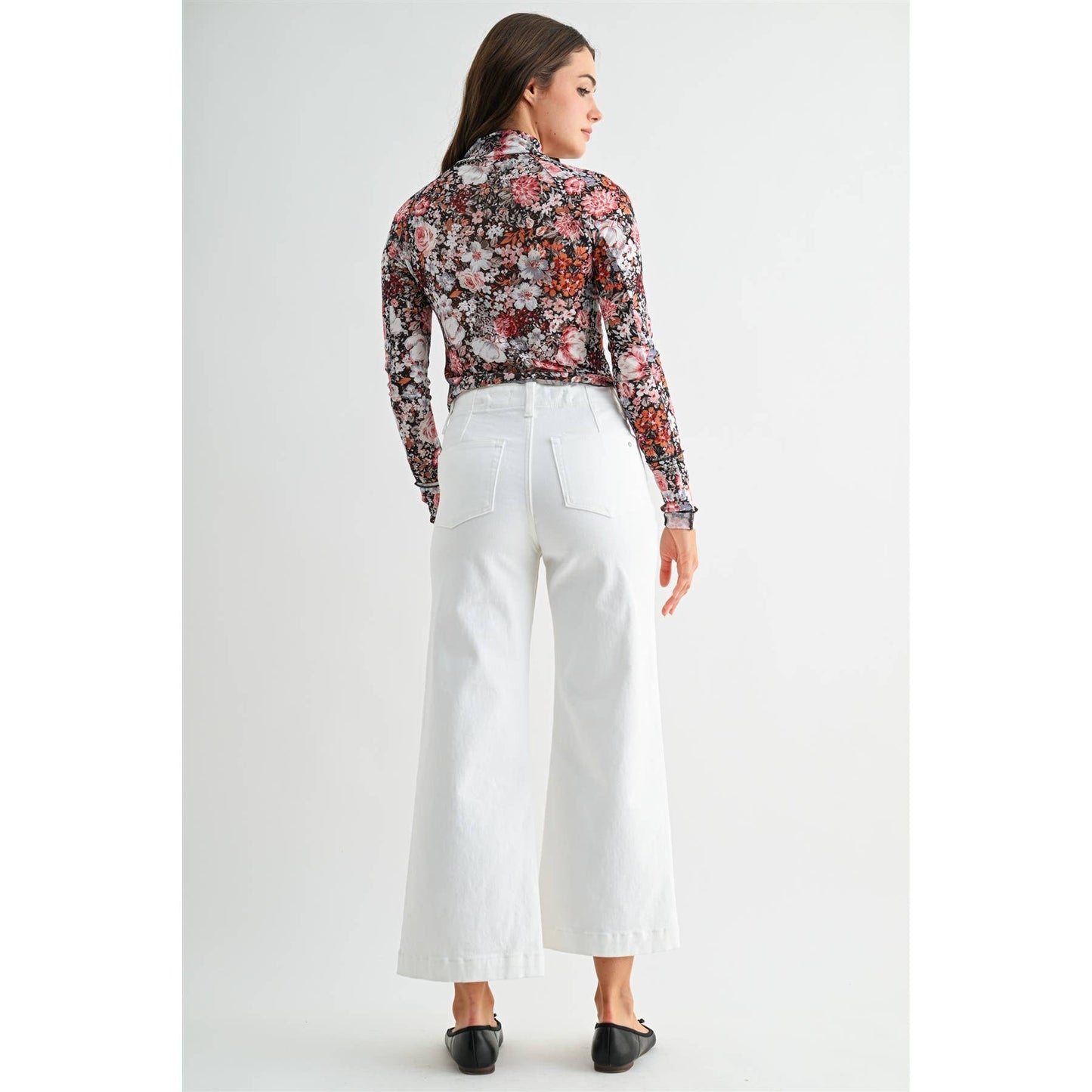 Mica High-Rise Wide Crop Alabaster White Jeans