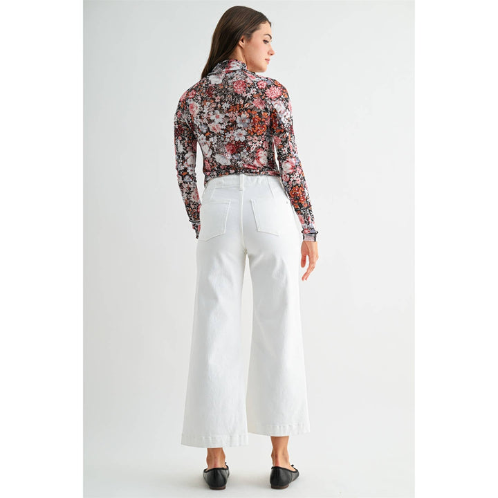 Mica High-Rise Wide Crop Alabaster White Jeans