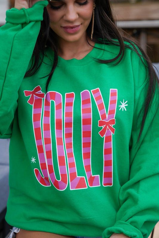 Bold & Bright Jolly Christmas Sweatshirt: Medium