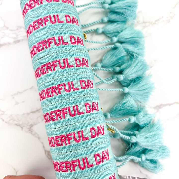 It’s A Wonderful Day Embroidered Bracelet