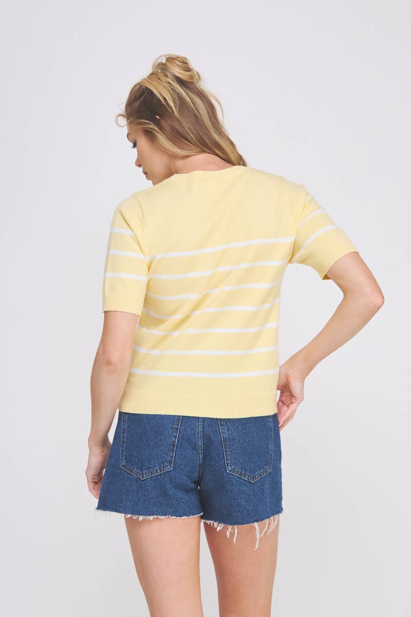 Lemon Stripe Top