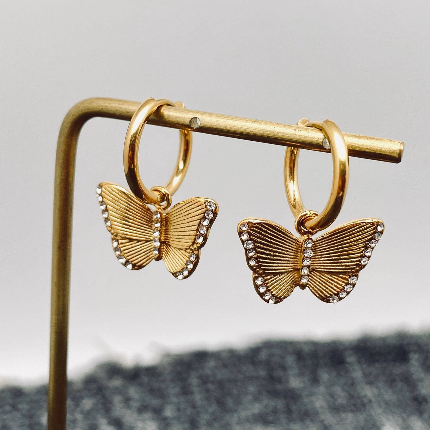 Butterfly Huggie Earring