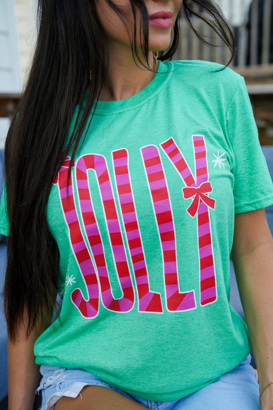 Bold & Bright Jolly Short Sleeve  Christmas Tee: EXTRA LARGE