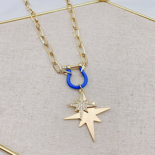 Starburst blue Necklace