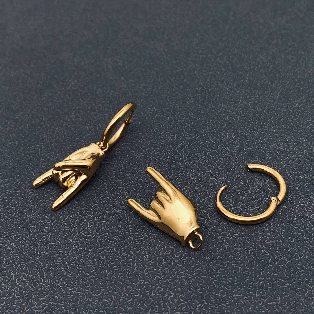 Beat Texas Huggie Earrings